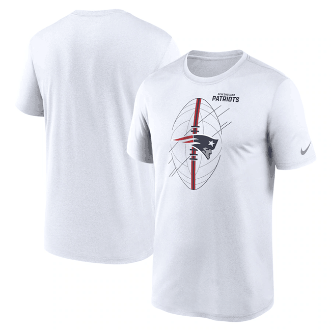 Men's New England Patriots White Legend Icon Performance T-Shirt